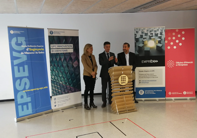 Inauguració de l'Espai Emprèn UPC Vilanova amb la presència del Rector de la UPC i l'Alcaldessa de Vilanova i la Geltú