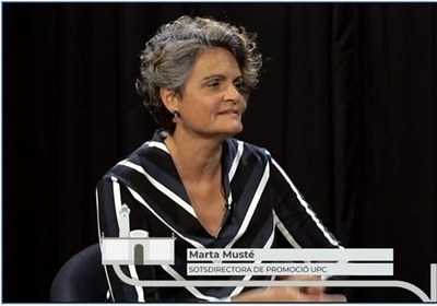 La professora Marta Musté, Sotsdirectora de Promoció de l’EPSEVG, durant la Fira de Novembre 2020 va concedir una entrevista a Canal Blau TV