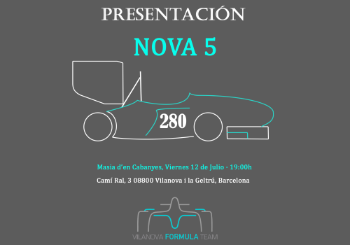 Presentació del monoplaça NOVA 5 de la temporada 2018-2019 del Vilanova Formula Team (VFT)