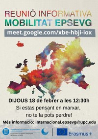 Sessió informativa sobre programes de mobilitat curs 2021-22