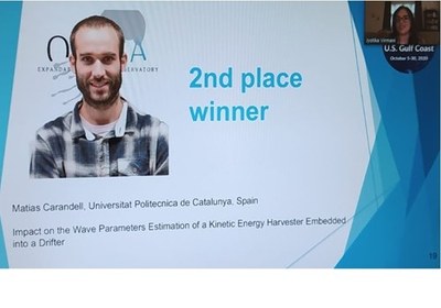 El doctorando Matias Carandell del grupo de investigación SARTI recibe un premio en el 'IEEE Oceans Global Congress 2020'