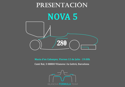 Presentación del monoplaza NOVA 5 de la temporada 2018- 2019 del Vilanova Formula Team (VFT)