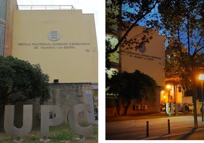 Se han instalado las letras 'UPC' en la fachada del edificio principal de la EPSEVG
